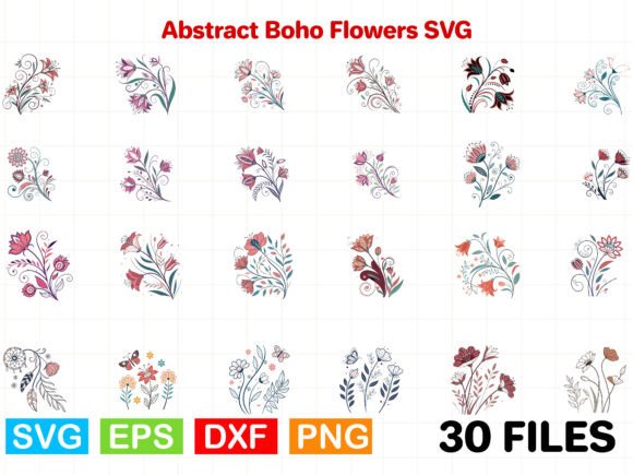 Abstract Boho Flowers SVG: A Designer's Review for Stitchers