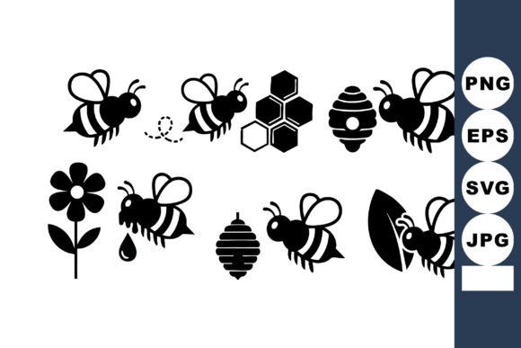 Bee & Honeycomb Graphics for Brand Illustrations