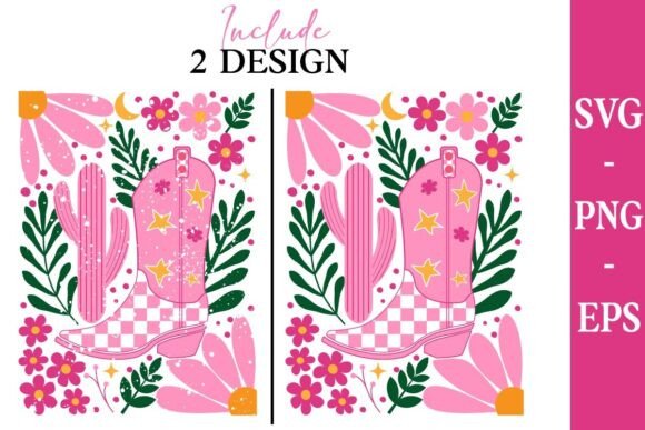 Boho Cowgirl Boot Graphics & Illustrations Review