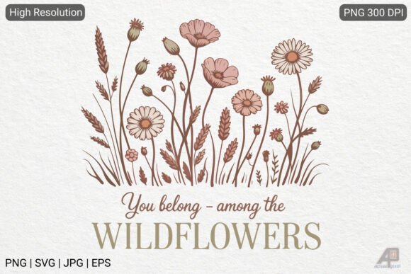 Boho Retro Flowers Graphics & Illustrations Review