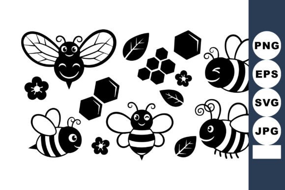 Cute Bees Honeycomb Graphics & Illustrations Review