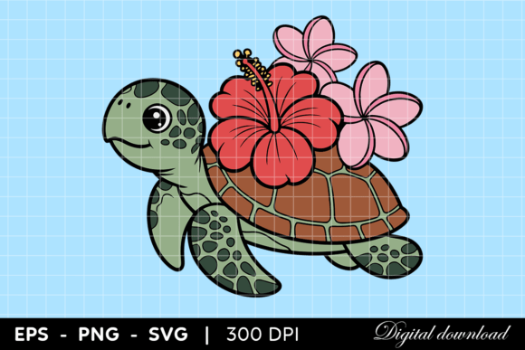 Cute Sea Turtle Graphics: Tropical Illustrations Review