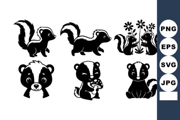 Cute Skunk Vector: Whimsical Graphics & Illustrations