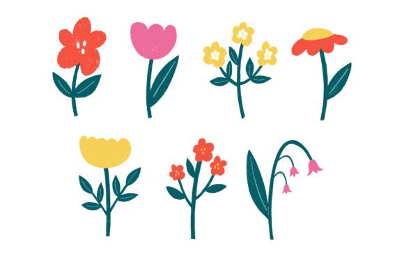 Hand Draw Doodle Flowers: Graphics & Illustrations