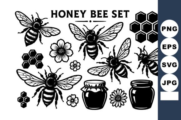 Honey Bee Graphics: Classic Illustrations for Brands