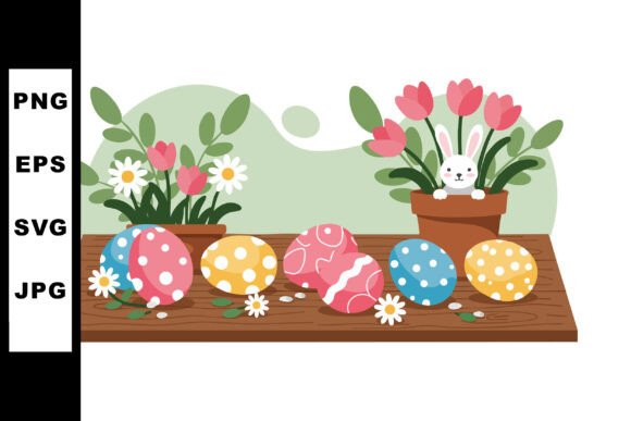 Painted Easter Eggs: Spring Graphics & Illustrations