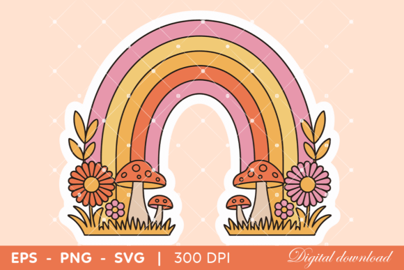 Retro Rainbow Graphics & Illustrations Review