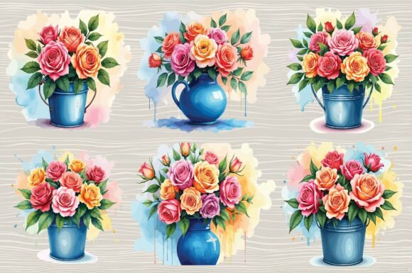 Review: Charming Rose Flowers Watercolor Clipart for Stitching