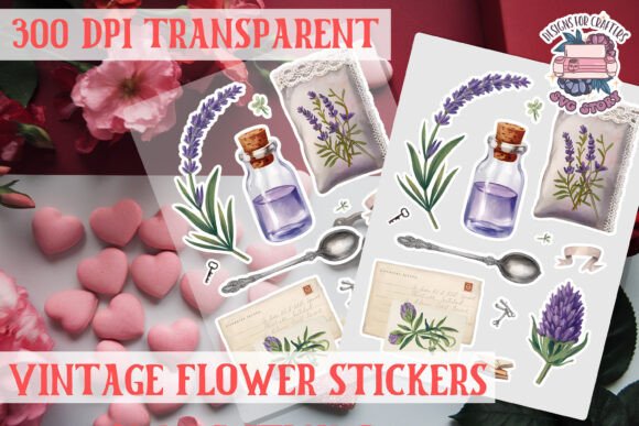 Spring Flowers and Butterflies Sticker: Graphics & Illustrations