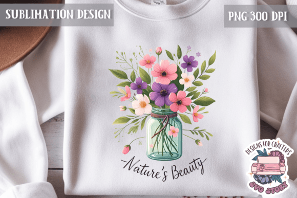 Spring Flowers in a Jar: Fresh Graphics & Illustrations