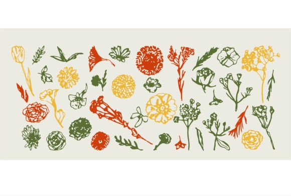Whimsical Flowers: Graphics and Illustrations for Brands