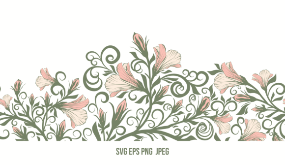 Wild Flowers Border 1: Graphics & Illustrations Review