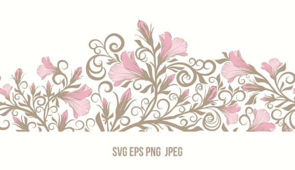 Wild Flowers Border 2: Graphics & Illustrations