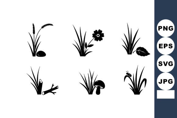 Wild Grass Silhouettes: Graphics and Illustrations